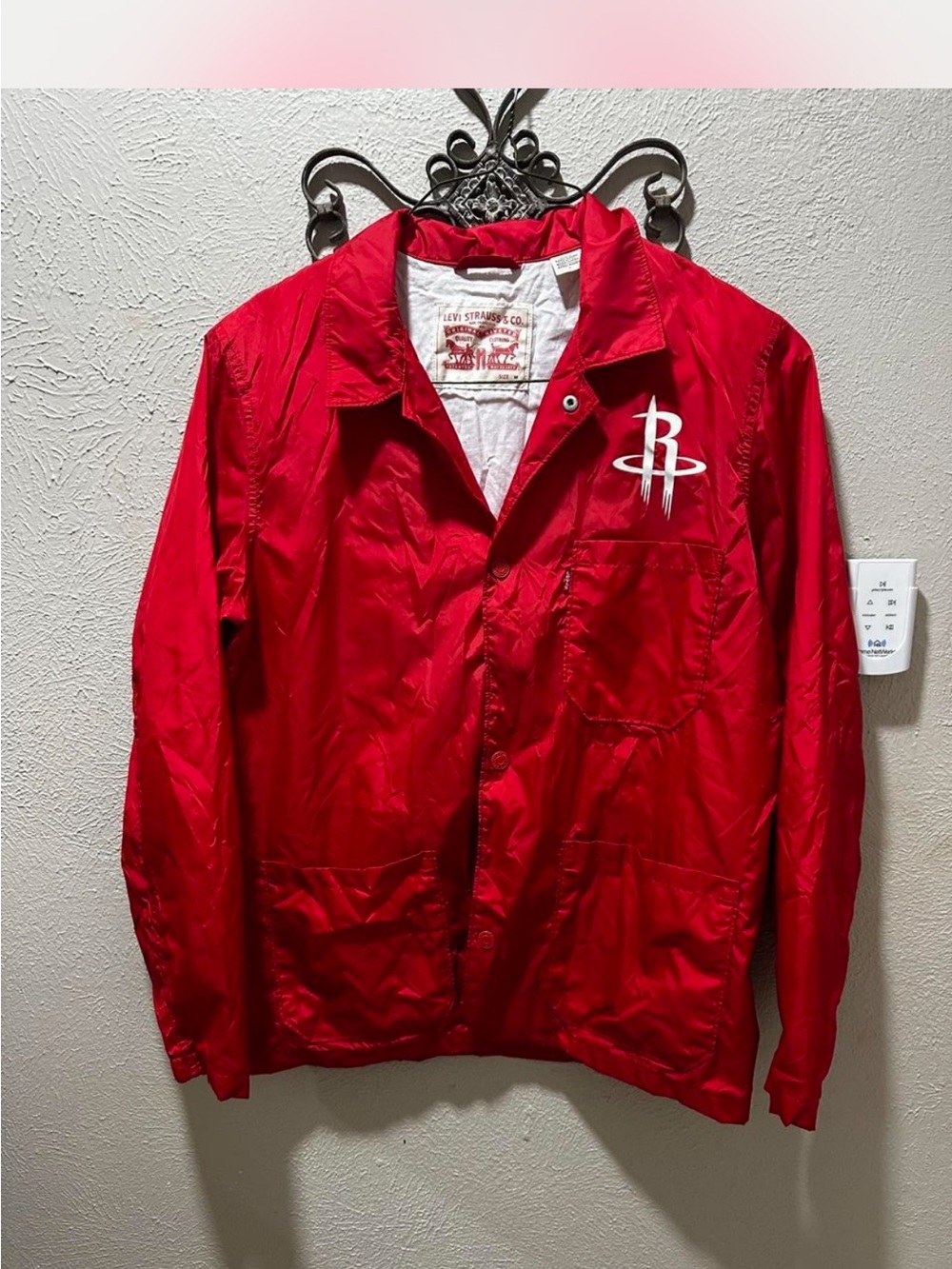 Levi's Red Houston Rockets Windbreaker Jacket #Vintage